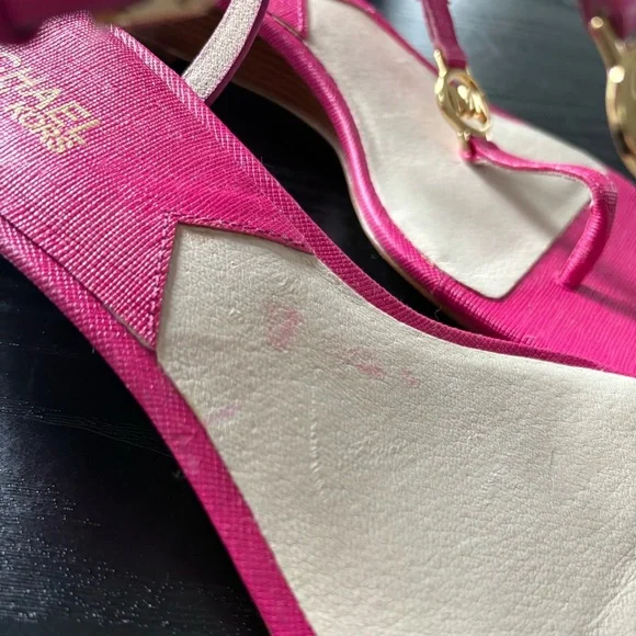 Michael Kors Pink Sandals Size 8 NEW - Picture 5 of 9